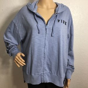 Victoria’s Secret Pink Blue Hoodie w/ free Tote